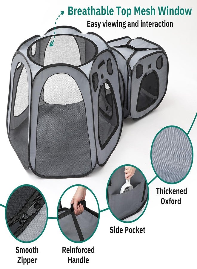 SNUVID Portable Cat Playpen- Large Foldable Cat Tent for Indoor and Outdoor, Play Enclosure for Kittens and Small Dogs, Pet Houses & Condos & Cage - Image 4